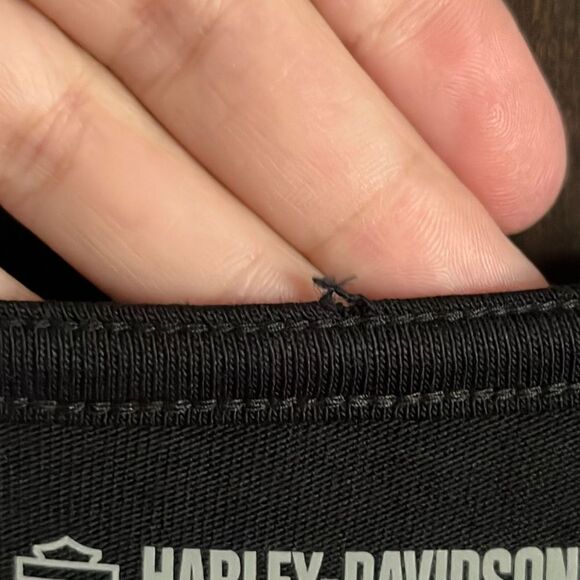 Harley Davidson Salute Faux Henley Knit Top Medium - Picture 5 of 6